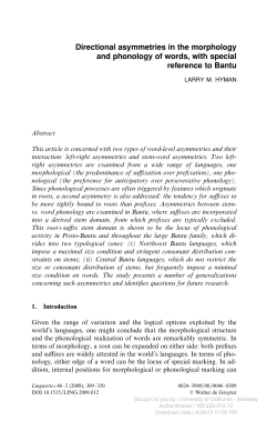 Directional asymmetries in the morphology and phonology of words