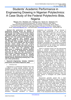 Students` Academic Performance in Engineering Drawing in