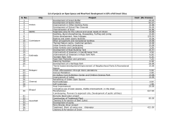 List of projects on Open Spaces and Riverfront