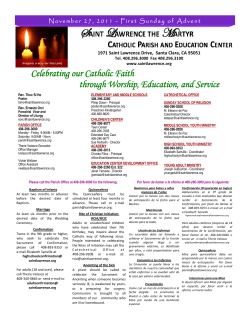 Celebrating our Catholic Faith through Worship, Education, and