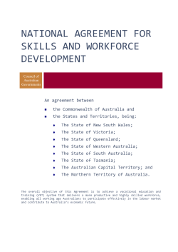 national agreement for skills and workforce development