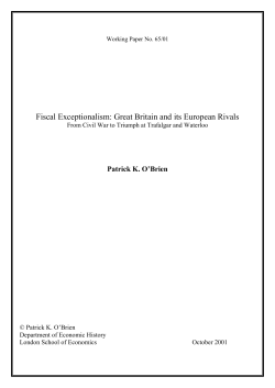 Fiscal Exceptionalism: Great Britain and its European Rivals, 1648