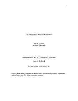 The Future of Central Bank Cooperation - June 2005