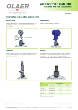 OSP 755 - Examples of gas side accessories