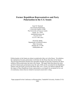 Former Republican Representatives and Party Polarization in the