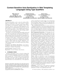 Context-Sensitive Auto-Sanitization in Web Templating Languages