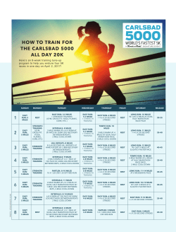 HOW TO TRAIN FOR THE CARLSBAD 5000 ALL DAY 20K