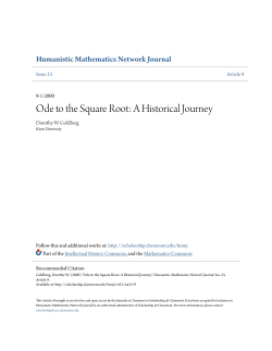 Ode to the Square Root: A Historical Journey
