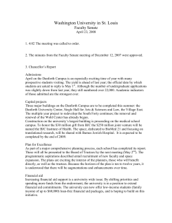 I would like to briefly summarize the work of the Faculty Senate