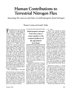 Human Contributions to Terrestrial Nitrogen Flux Assessing the