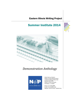 1. Demonstration Anthology pdf - Eastern Illinois University