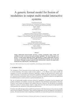 A generic formal model for fission of modalities in output multi