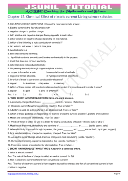 Chapter 15. Chemical Effect of electric current Living science solution
