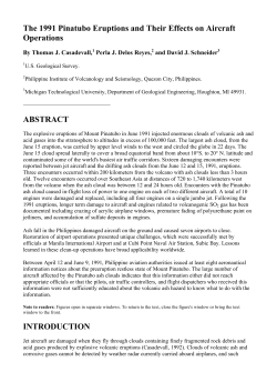The 1991 Pinatubo Eruptions and Their Effects on Aircraft
