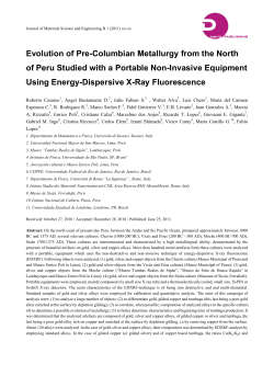 Evolution of Pre-Columbian Metallurgy from the North of Peru