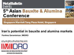 Iran`s potential in bauxite and alumina markets