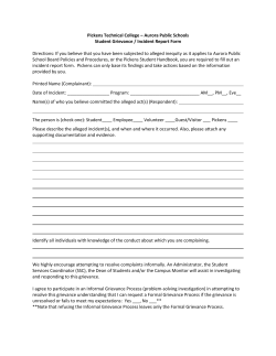 Student Grievance Form - Pickens Technical College