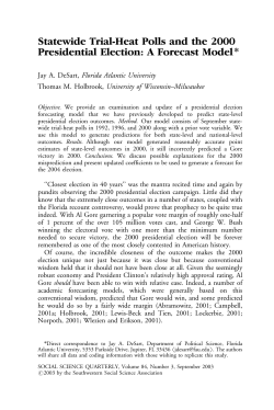 Statewide Trial-Heat Polls and the 2000 Presidential Election: A