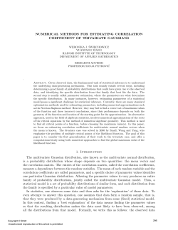 Numerical Methods for Estimating Correlation Coefficient of