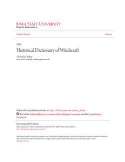 Historical Dictionary of Witchcraft