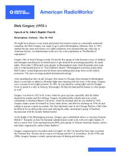 Profile of Dick Gregory and Transcript