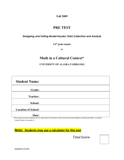 Pretest  - University of Alaska Fairbanks