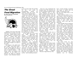 The Great Food Migration