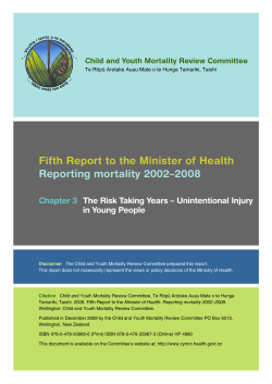 Fifth report to the Minister of Health - Chapter 3