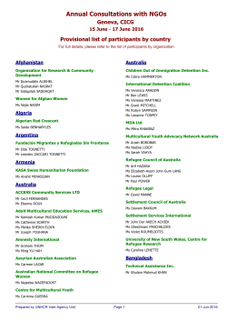 Annual Consultations with NGOs
