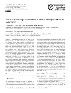 Stable carbon isotope fractionation in the UV photolysis of CFC