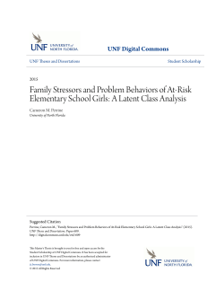 Family Stressors and Problem Behaviors of At
