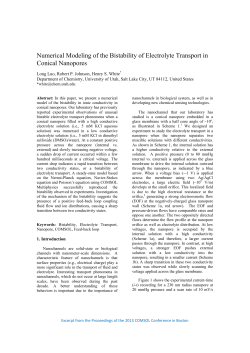 Numerical Modeling of the Bistability of Electrolyte