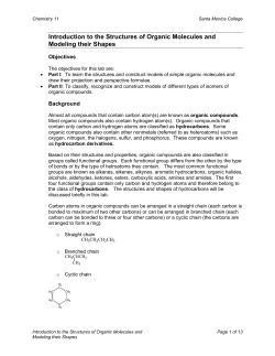 Modeling the Shapes of Simple Organic Compounds