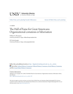 The Hall of Fame for Great Americans: Organizational comatosis or