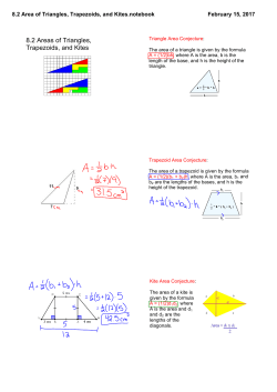 8.2 Area of Triangles, Trapezoids, and Kites.notebook