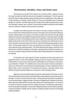 Environment: elevation, rivers and forest cover