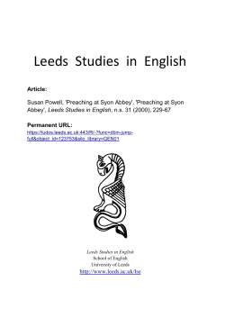 Leeds Studies in English - Digital Library