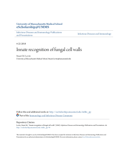 Innate recognition of fungal cell walls