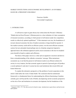 market institutions and economic development: an invisible hand or