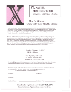 mothers` club - St. Xavier High School