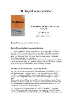THE SONGS OF A SENTIMENTAL BLOKE by C