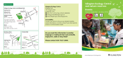 Islington Ecology Centre and nature reserves Events