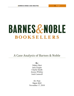 Barnes and Noble Case Study PDF