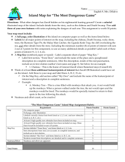 Island Map for &ldquo;The Most Dangerous Game&rdquo;
