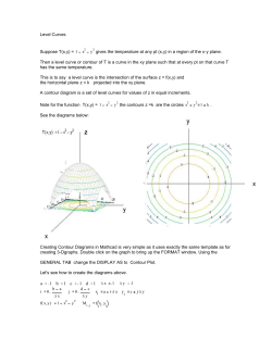 Level Curves Suppose T(x,y) = 1 x y gives the temperature at any pt