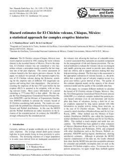 Hazard estimates for El Chich&acute;on volcano, Chiapas, M&eacute;xico: a
