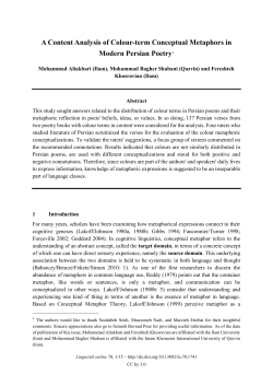 A Content Analysis of Colour-term Conceptual Metaphors in Modern