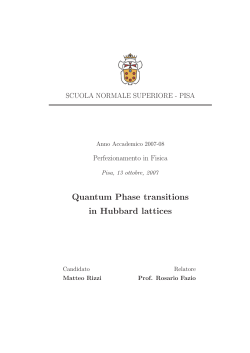 Quantum Phase transitions in Hubbard lattices - Jun.