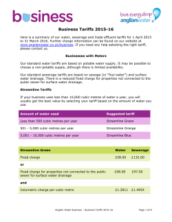 Business Tariffs 2015-16