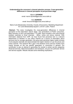 Understanding the consumer`s channel selection process: Cross